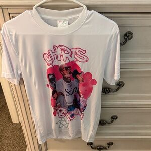 White Graphic Chris Brown T-Shirt